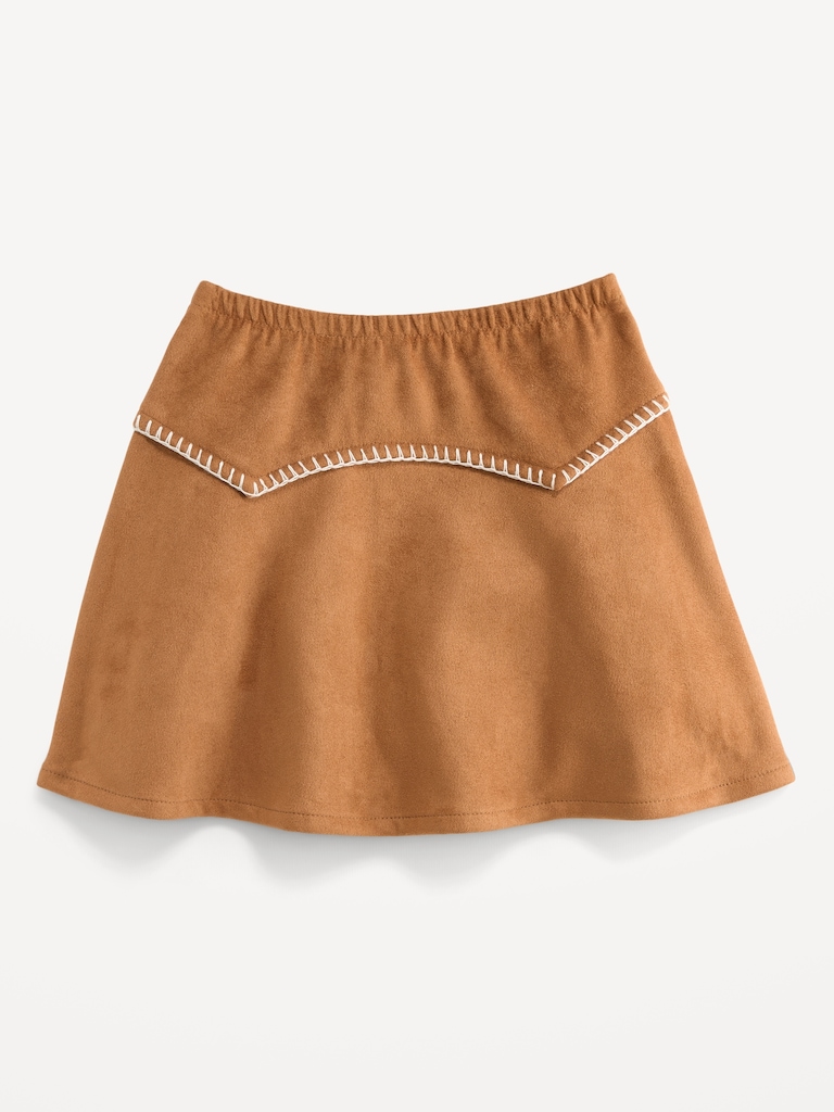 Faux-Suede Western Skirt for Toddler Girls