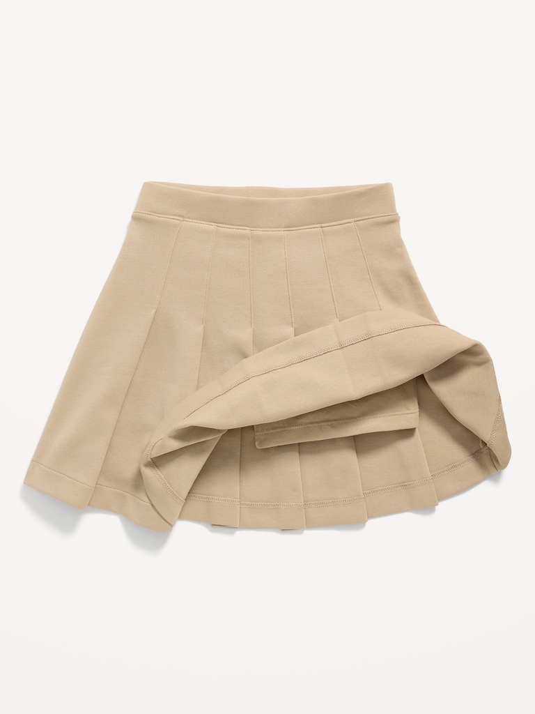 School Uniform Ponte-Knit Pleated Skort for Girls