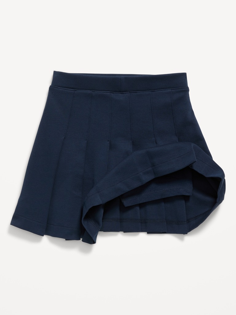 School Uniform Ponte-Knit Pleated Skort for Girls