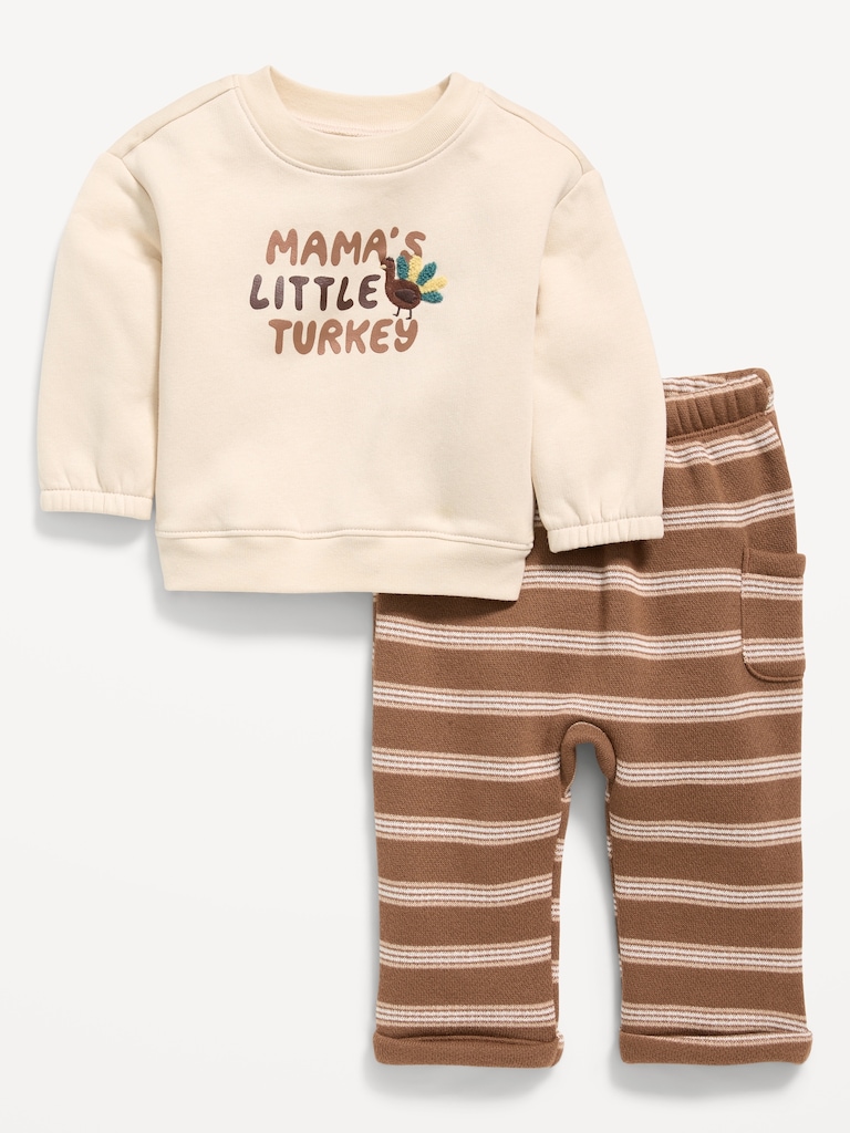 Long-Sleeve Sweatshirt and Sweatpants Set for Baby