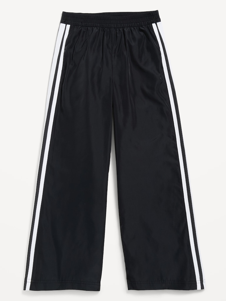 Pantalon d’entraînement à taille haute et jambe large pour fille