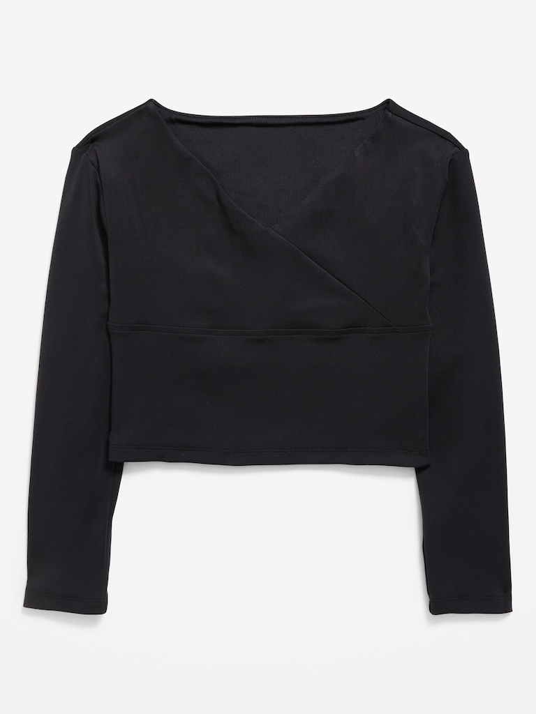 Haut cache-cœur à manches longues StudioSmooth pour fille