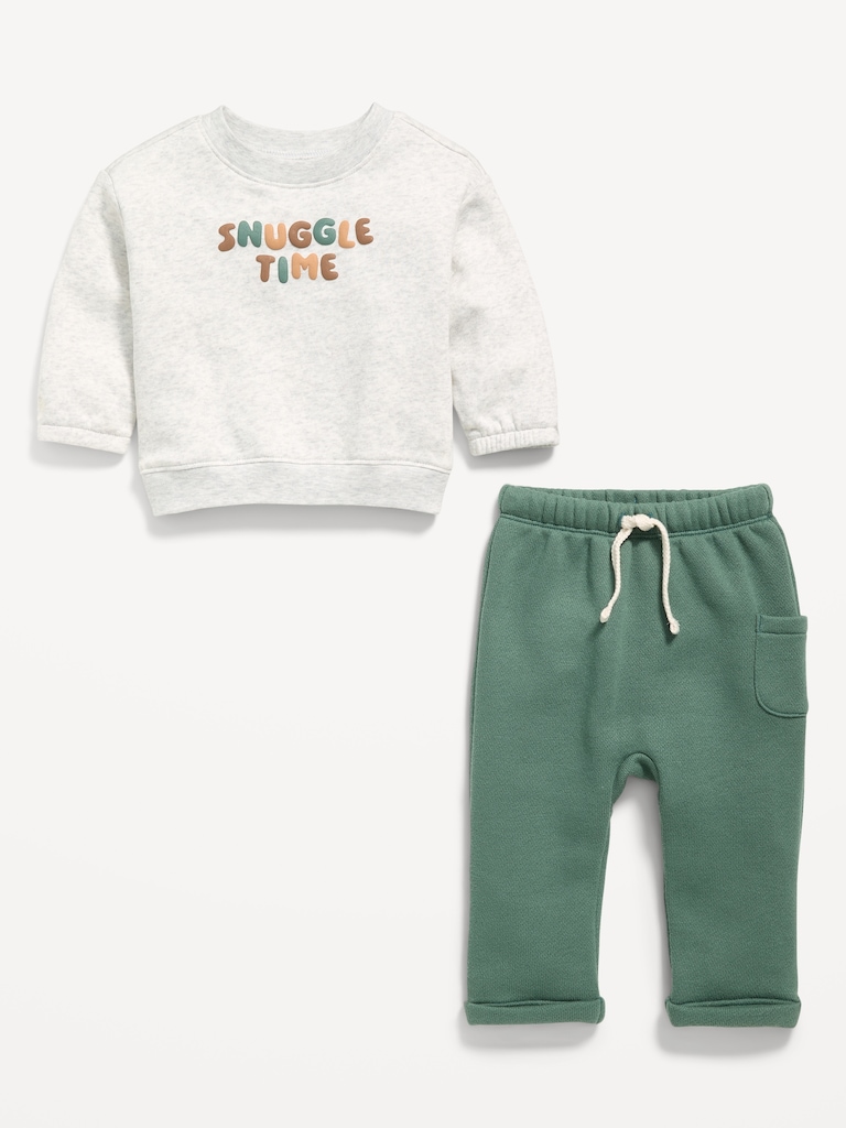 Long-Sleeve Sweatshirt and Sweatpants Set for Baby