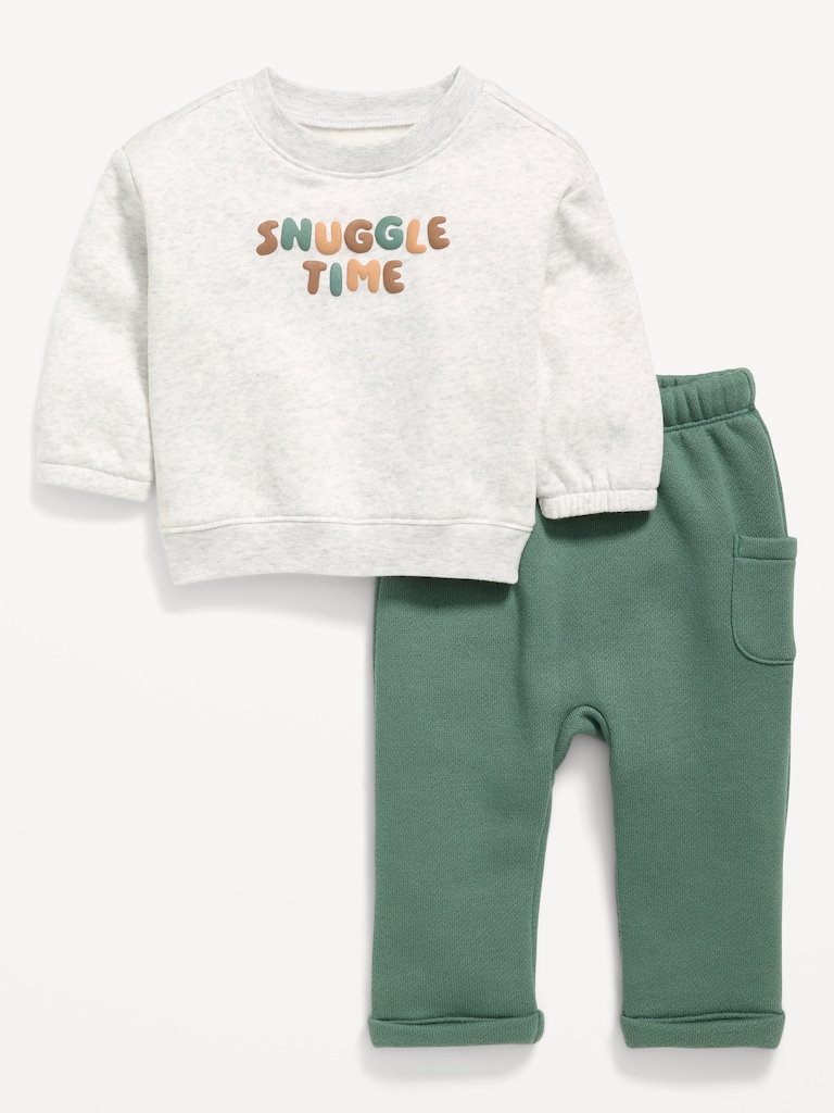 Long-Sleeve Sweatshirt and Sweatpants Set for Baby