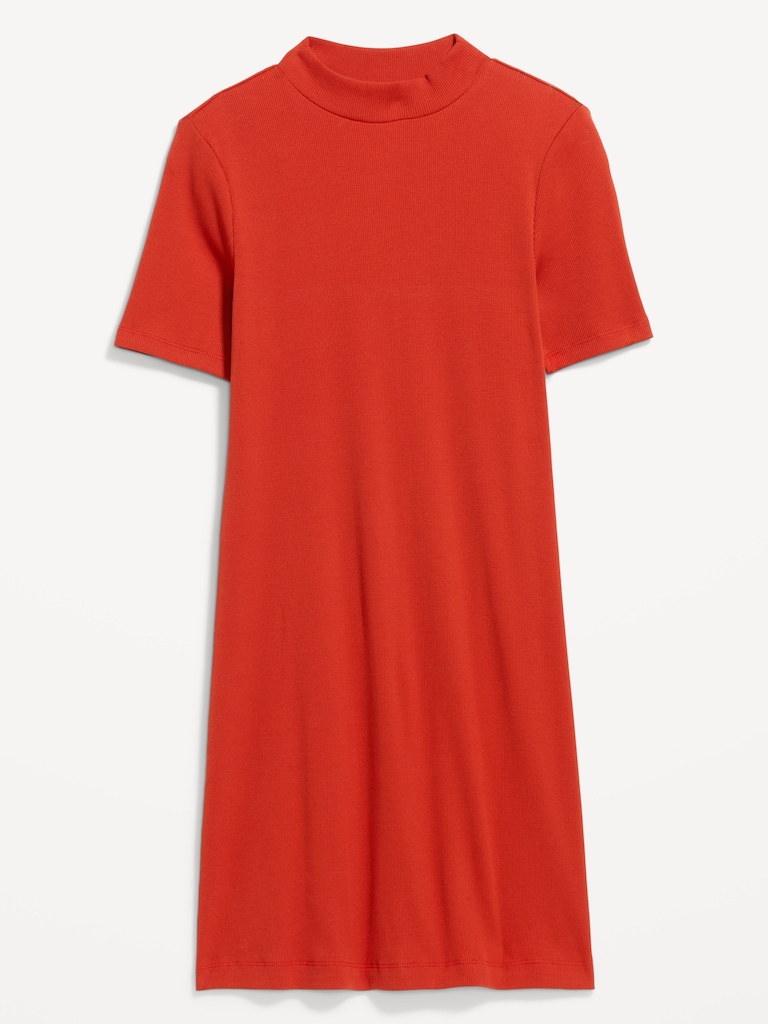 Snug Mock-Neck Bodycon Mini Dress