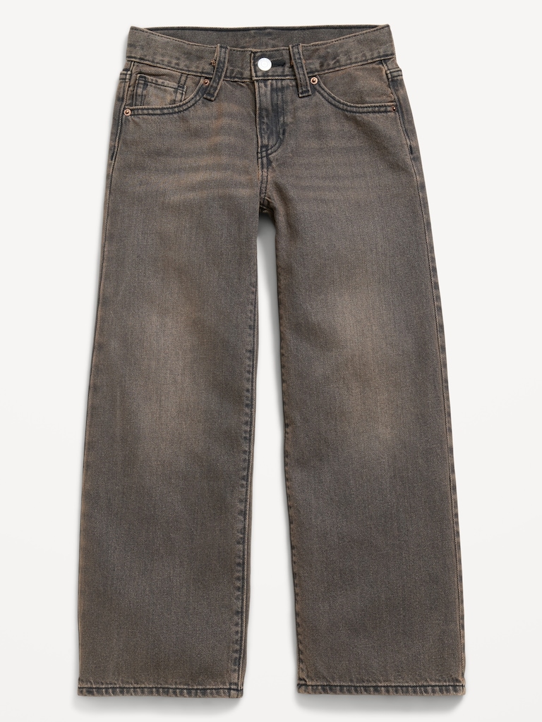 Jean coupe généreuse à jambe large à taille basse pour fille