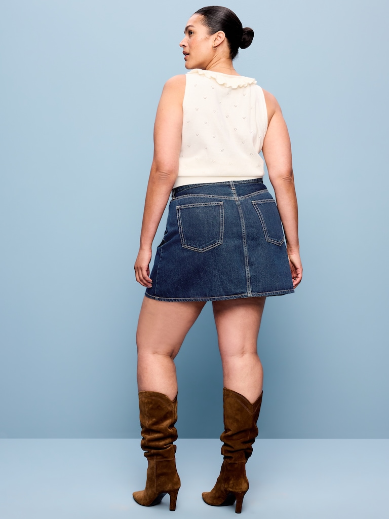 Flap-Front Pocket Mini Skirt