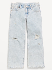 Low-Rise Baggy Ripped Wide-Leg Jeans for Girls