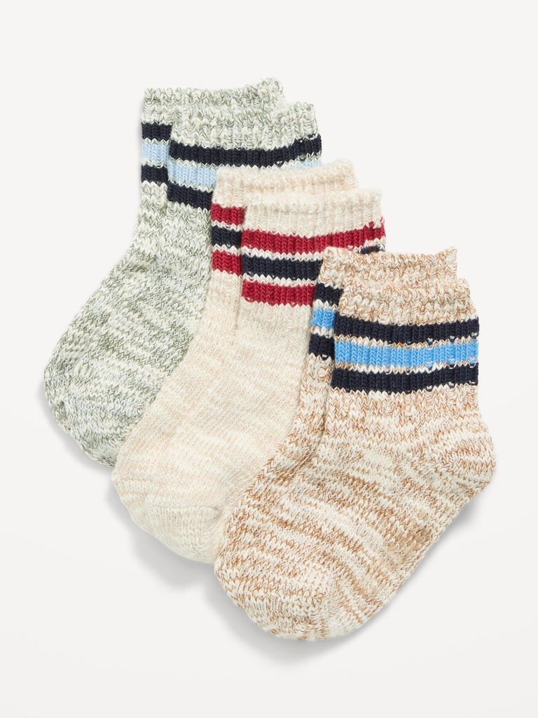 Marled Crew Socks 3-Pack for Toddler & Baby