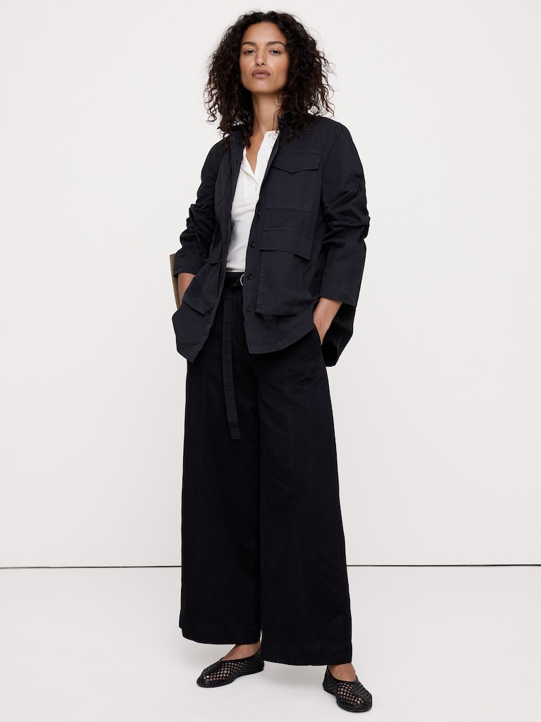Cotton Twill Shirt Jacket