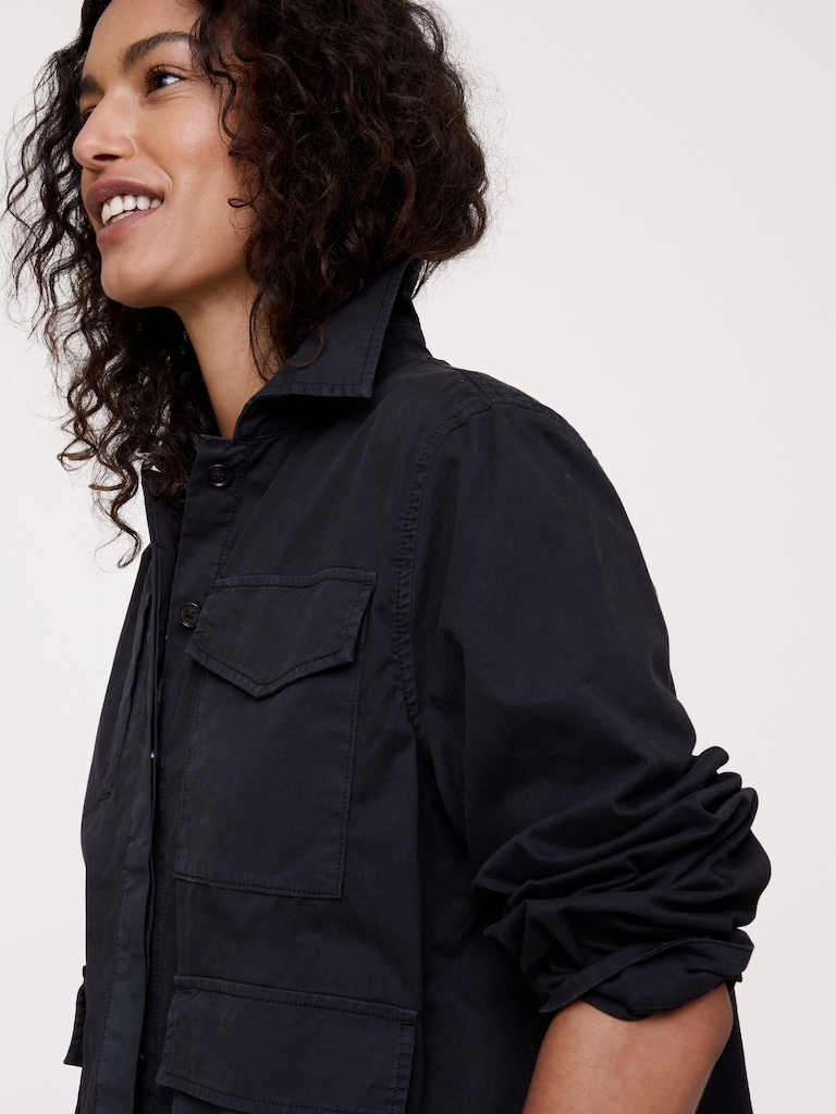 Cotton Twill Shirt Jacket