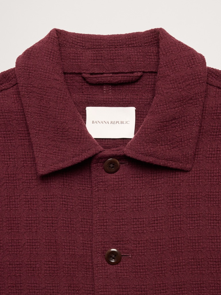 Basketweave Shirt Jacket