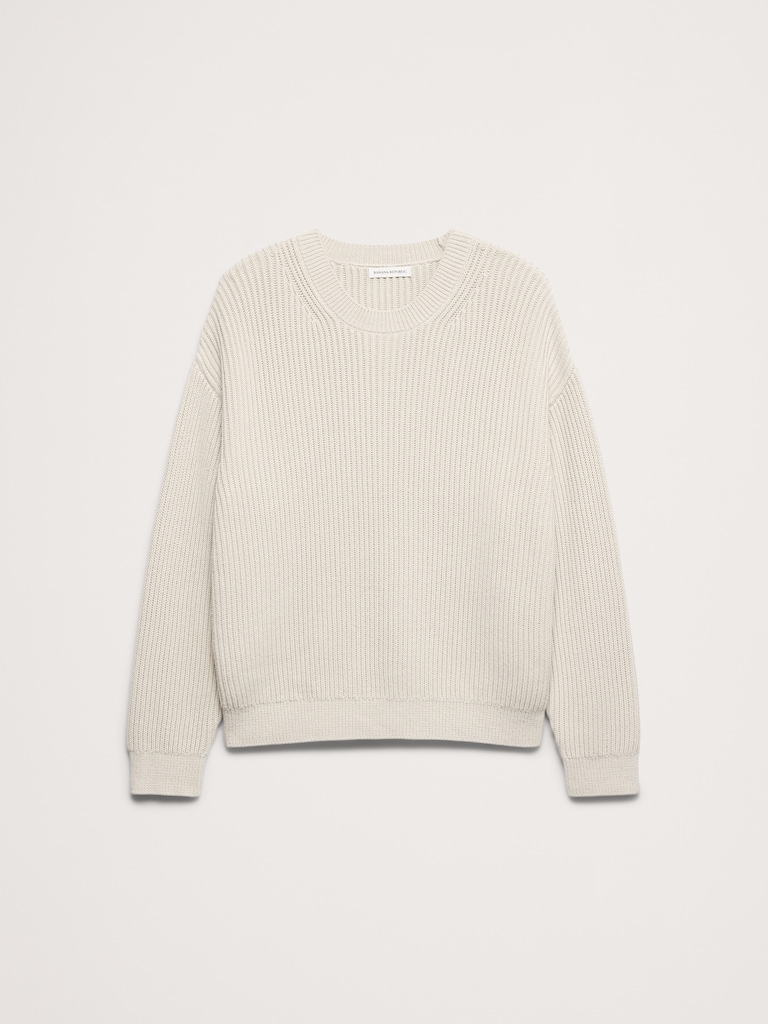 Ribbed Cotton Crew-Neck Sweater