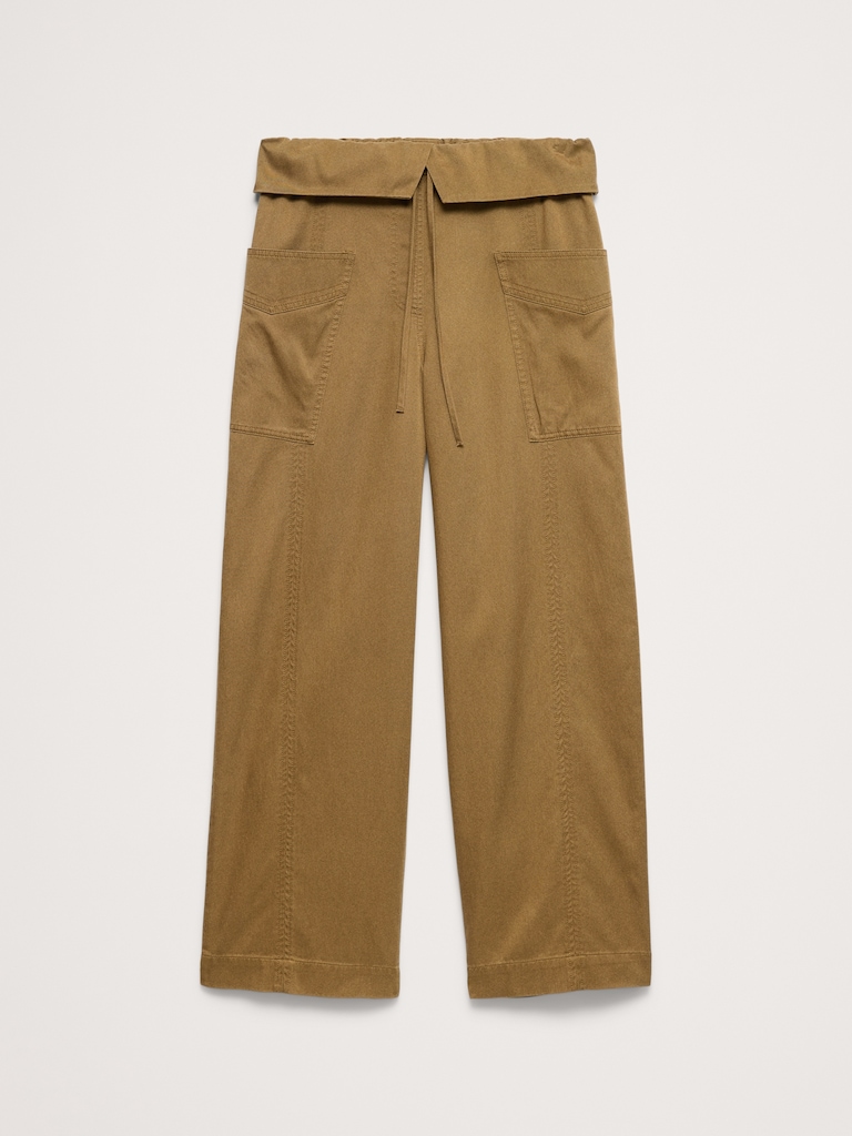 High-Rise Straight-Leg Fisherman Pant