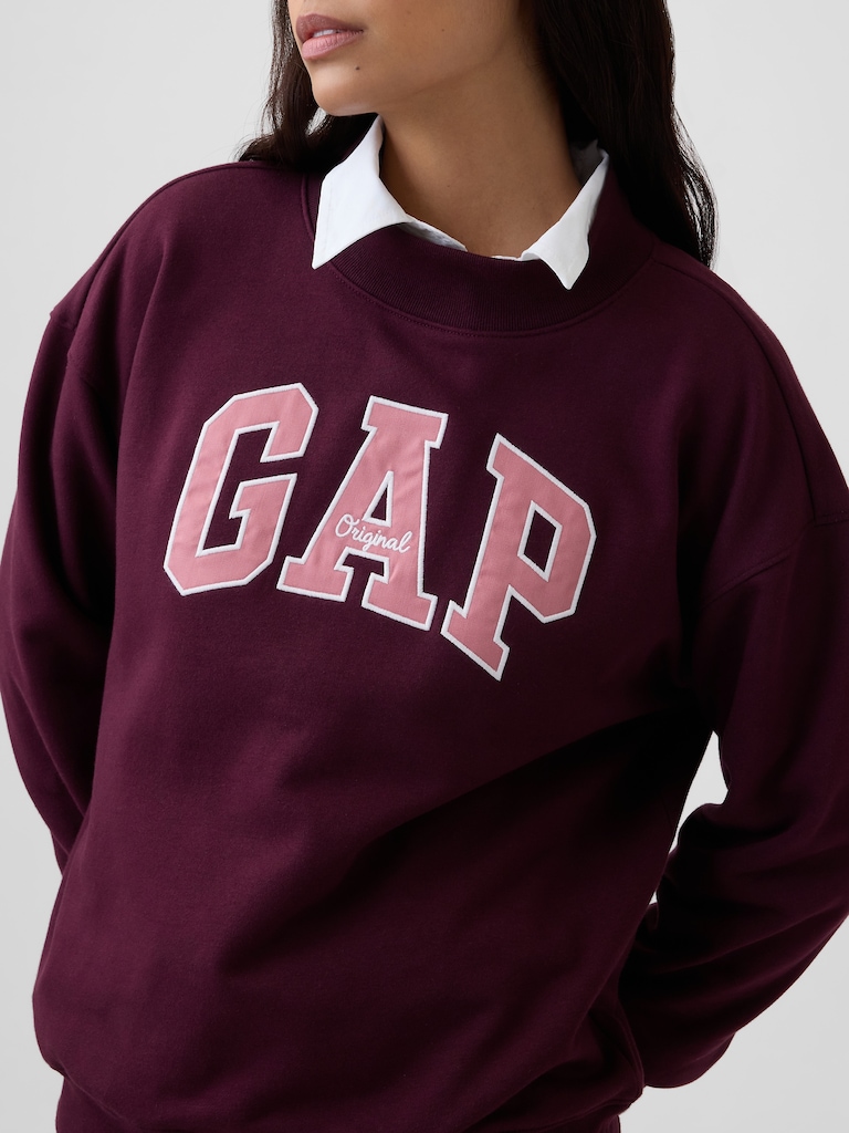 Oversized Gap Logo Mockneck Tunic Sweatshirt