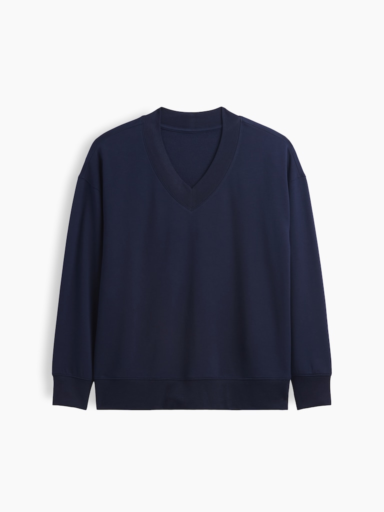 CloudLight Oversized V-Neck Sweatshirt