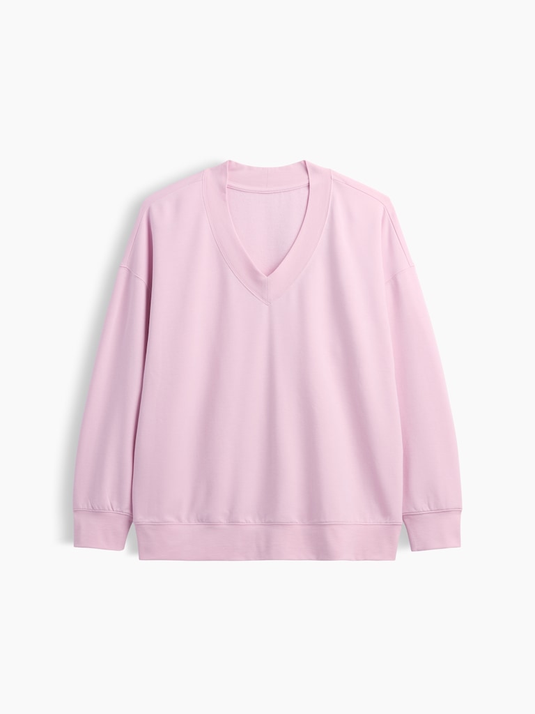 CloudLight Oversized V-Neck Sweatshirt
