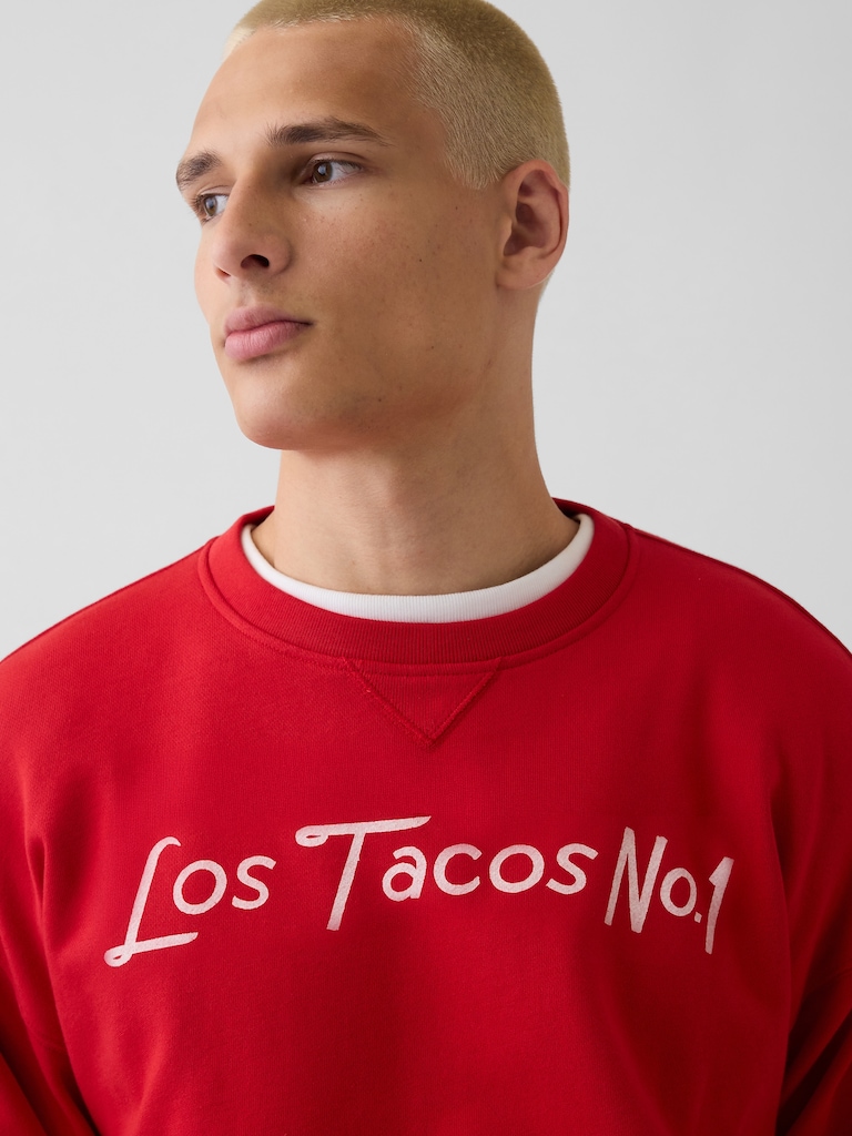 Adult Los Tacos No. 1 Heavyweight French Terry Oversized Sweatshirt