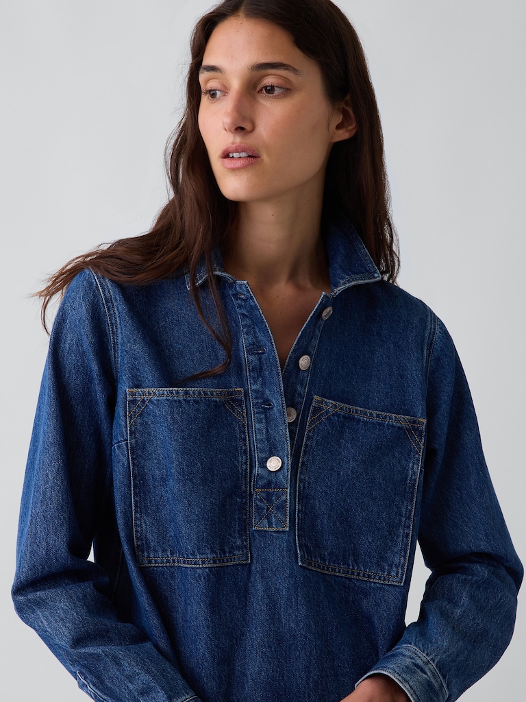 Denim Shift Mini Dress
