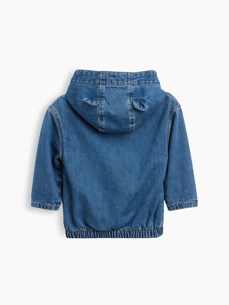 Baby Denim Brannan Bear Hooded Jacket