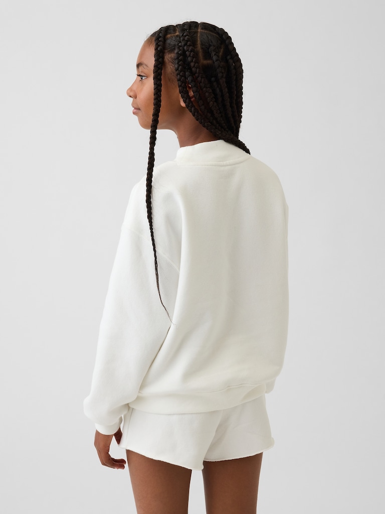 Kids VintageSoft Oversized Mockneck Logo Sweatshirt