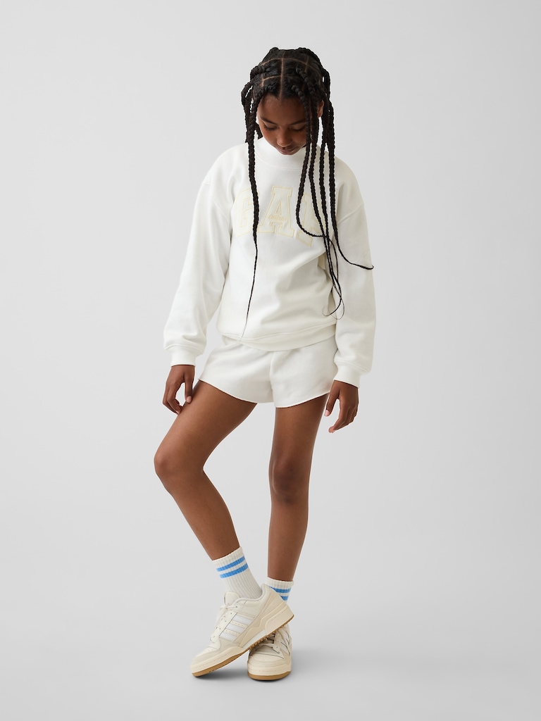 Kids VintageSoft Oversized Mockneck Logo Sweatshirt