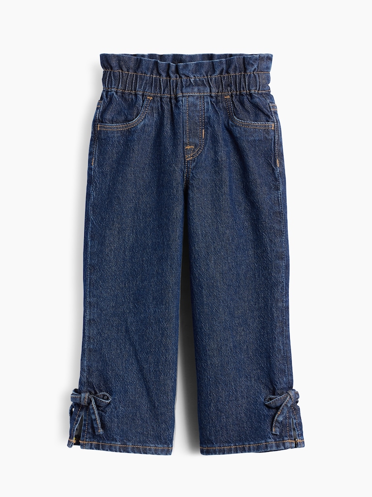 Baby & Toddler Bow Split-Hem Stride Jeans
