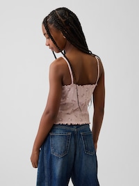 Kids Pointelle Rib Cami