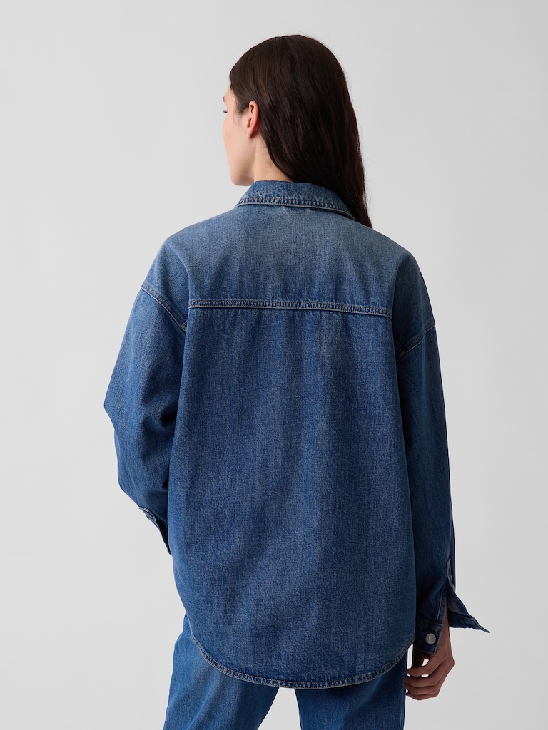 Denim Oversized Shirt Jacket