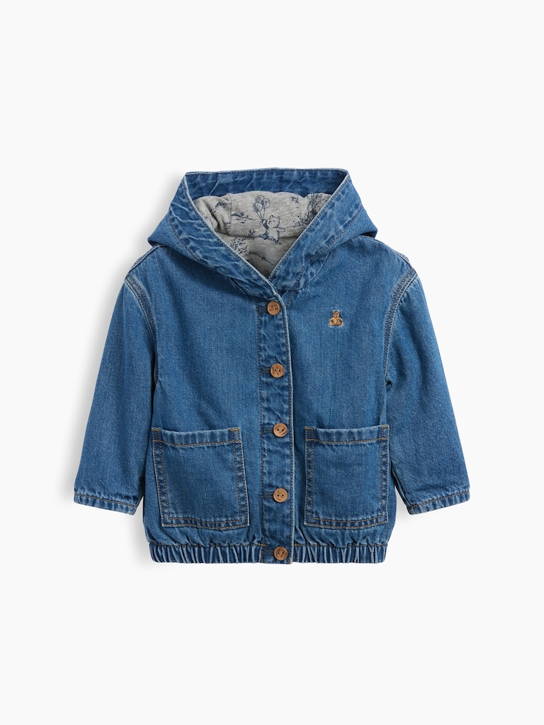 Baby Denim Brannan Bear Hooded Jacket