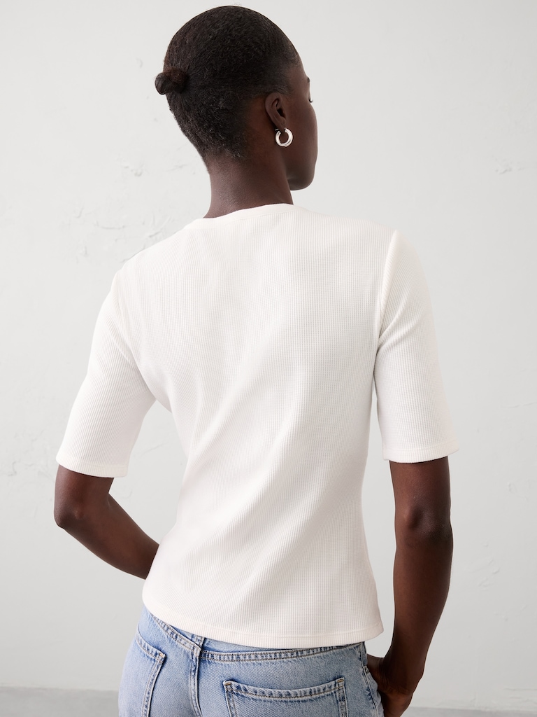 Waffle Knit Henley