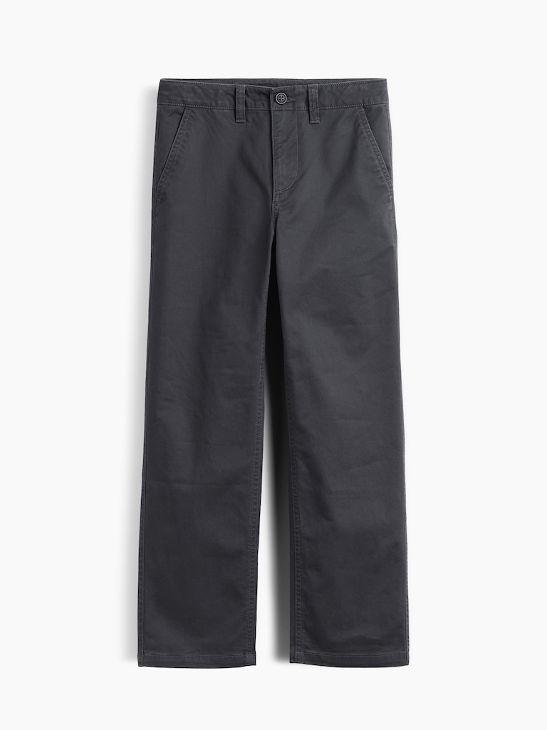 Kids Modern Uniform Relaxed Straight Khakis