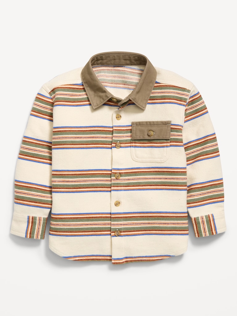 Chemise militaire à poche et à manches longues pour tout-petit
