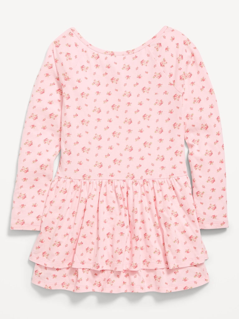 Robe ajustée à manches longues à volants pour fille