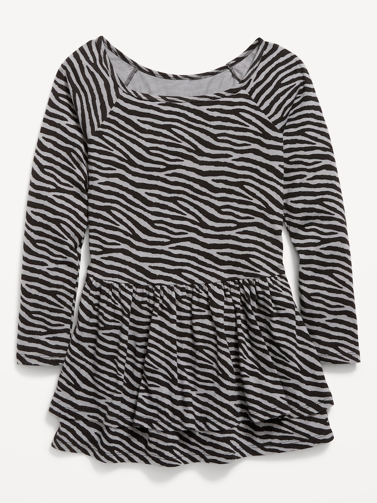 Robe ajustée à manches longues à volants pour fille