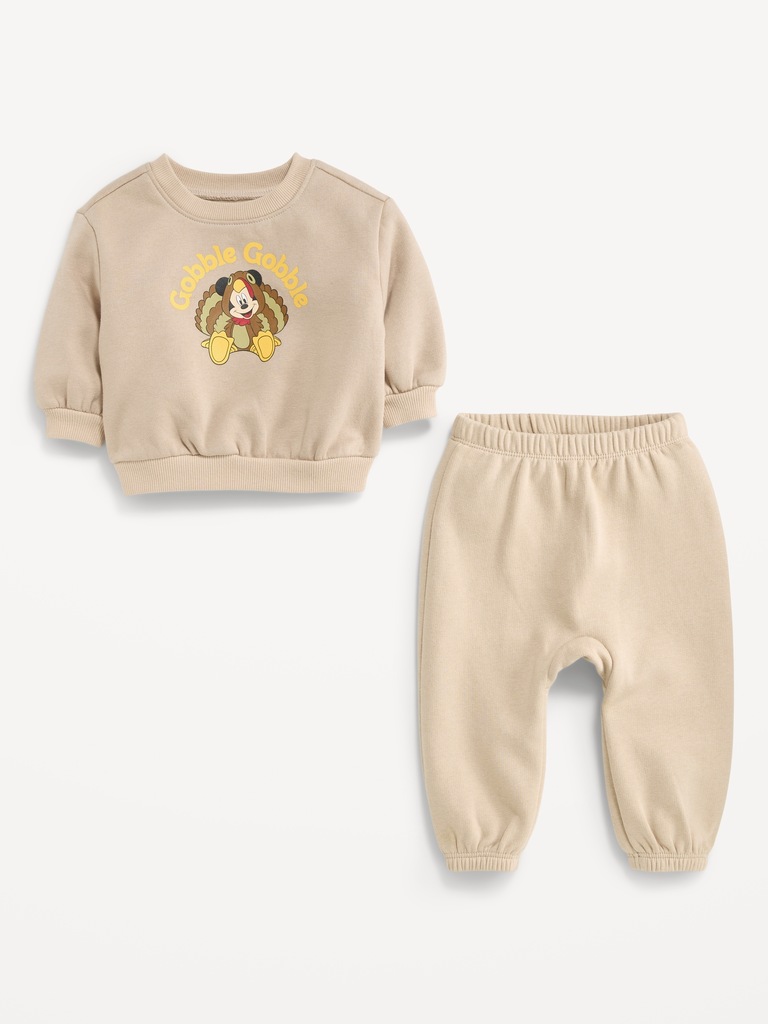 Disney© Crew-Neck Sweatshirt and Sweatpants Set for Baby