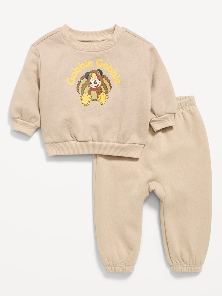 Disney© Crew-Neck Sweatshirt and Sweatpants Set for Baby