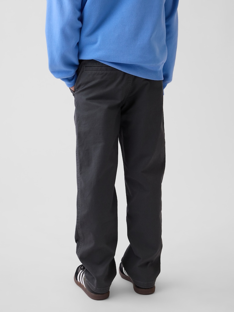 Kids Modern Uniform Relaxed Straight Khakis
