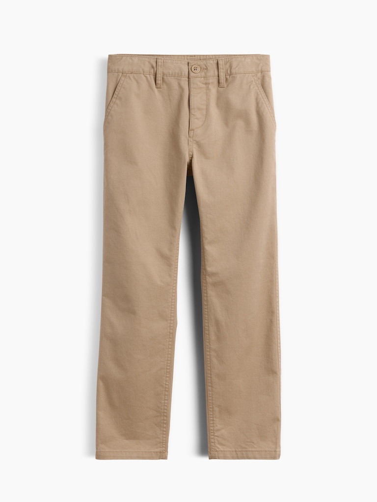 Kids Modern Uniform Slim Straight Khakis