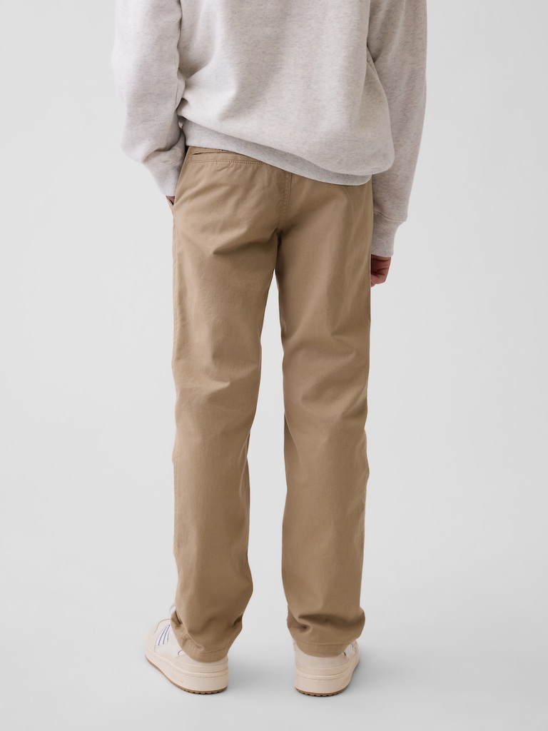 Kids Modern Uniform Slim Straight Khakis
