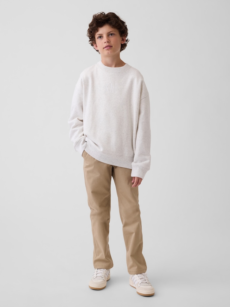 Kids Modern Uniform Slim Straight Khakis