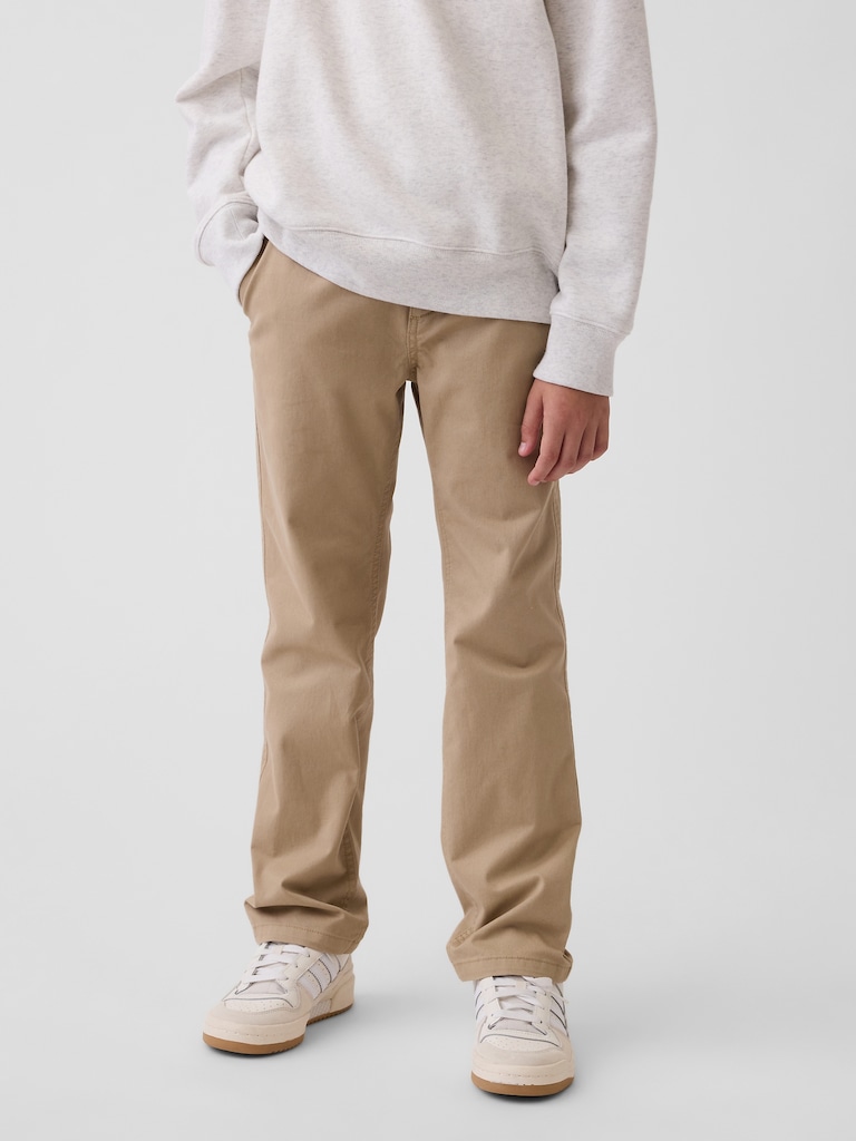Kids Modern Uniform Slim Straight Khakis