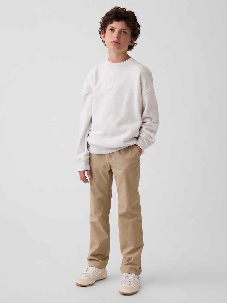 Kids Modern Uniform Slim Straight Khakis