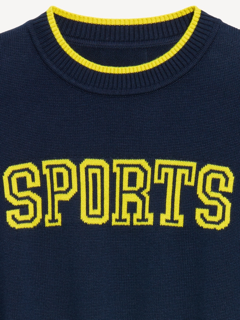 SoSoft Cotton Jacquard Crew-Neck Cropped Sweatshirt