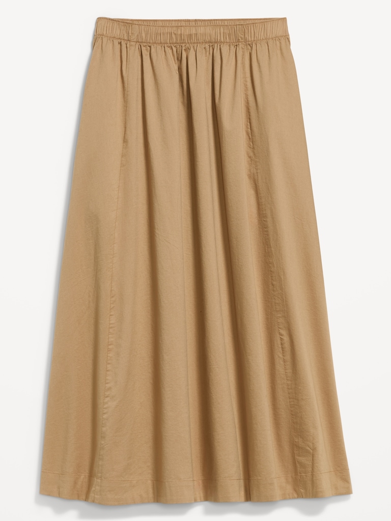 Poplin Midi Skirt