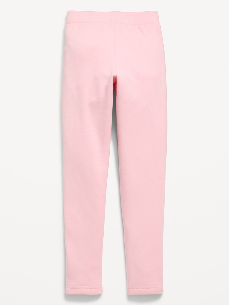 Legging long en molleton à taille haute pour fille
