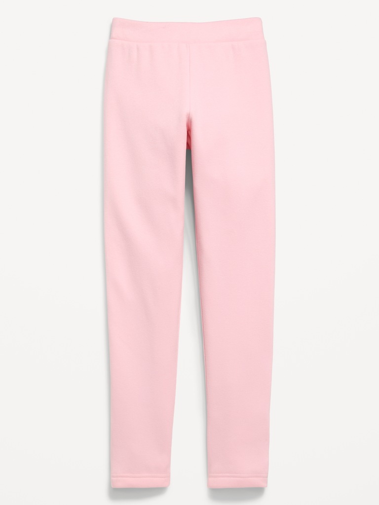 Legging long en molleton à taille haute pour fille