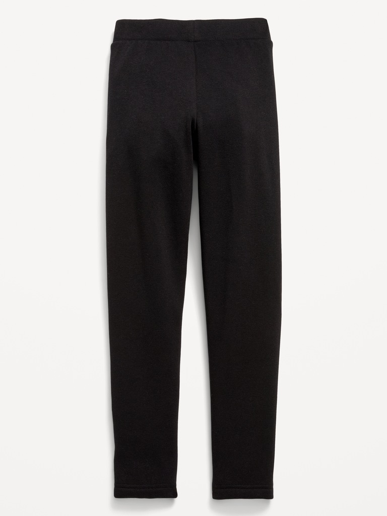 Legging long en molleton à taille haute pour fille