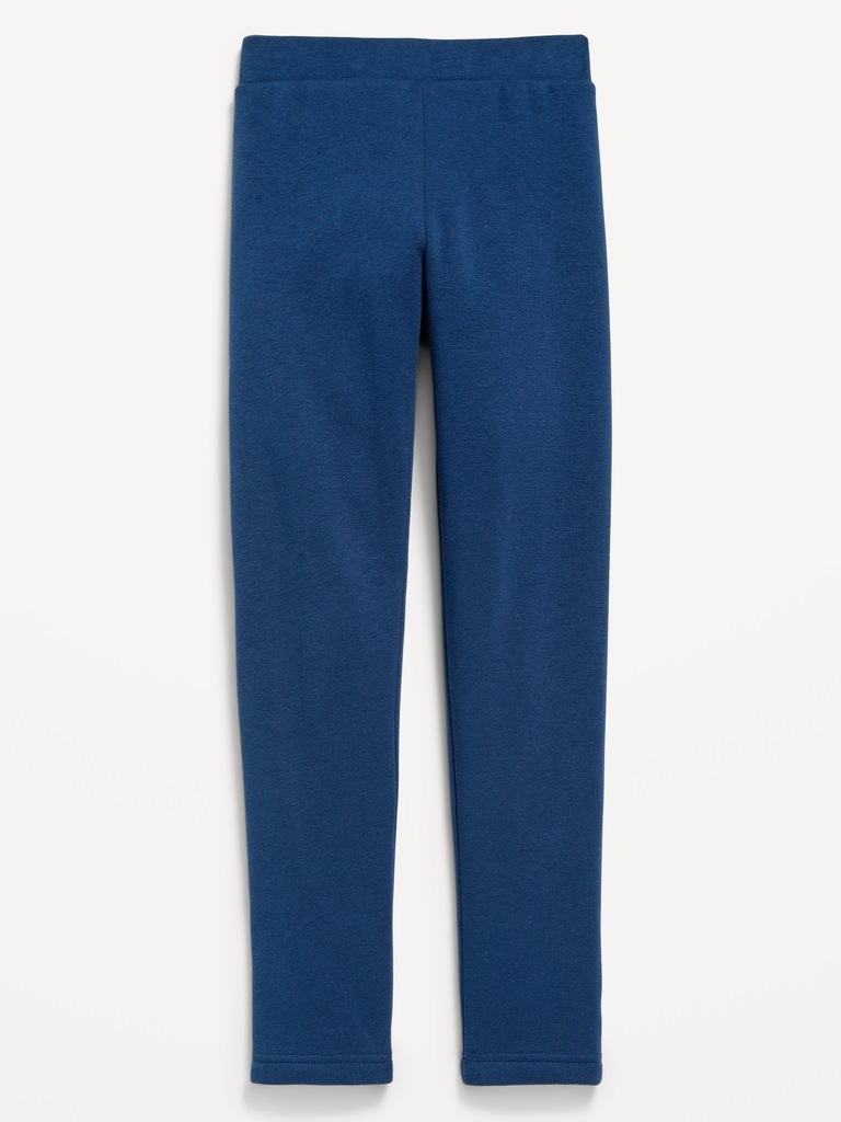 Legging long en molleton à taille haute pour fille
