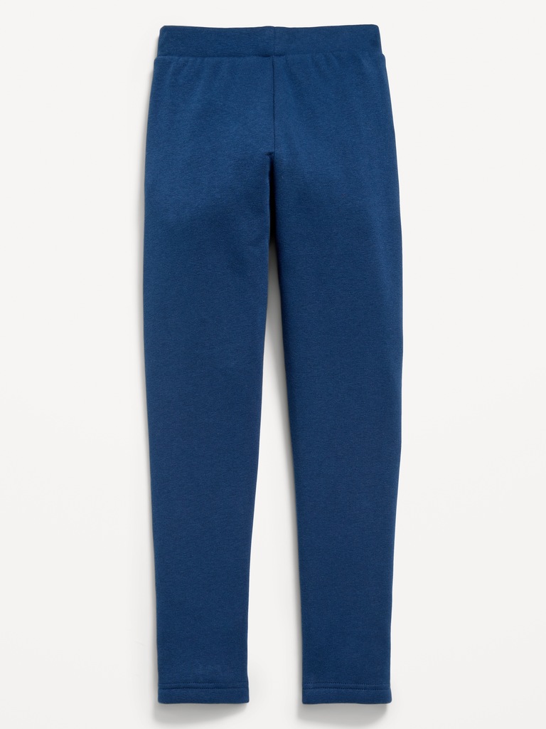Legging long en molleton à taille haute pour fille